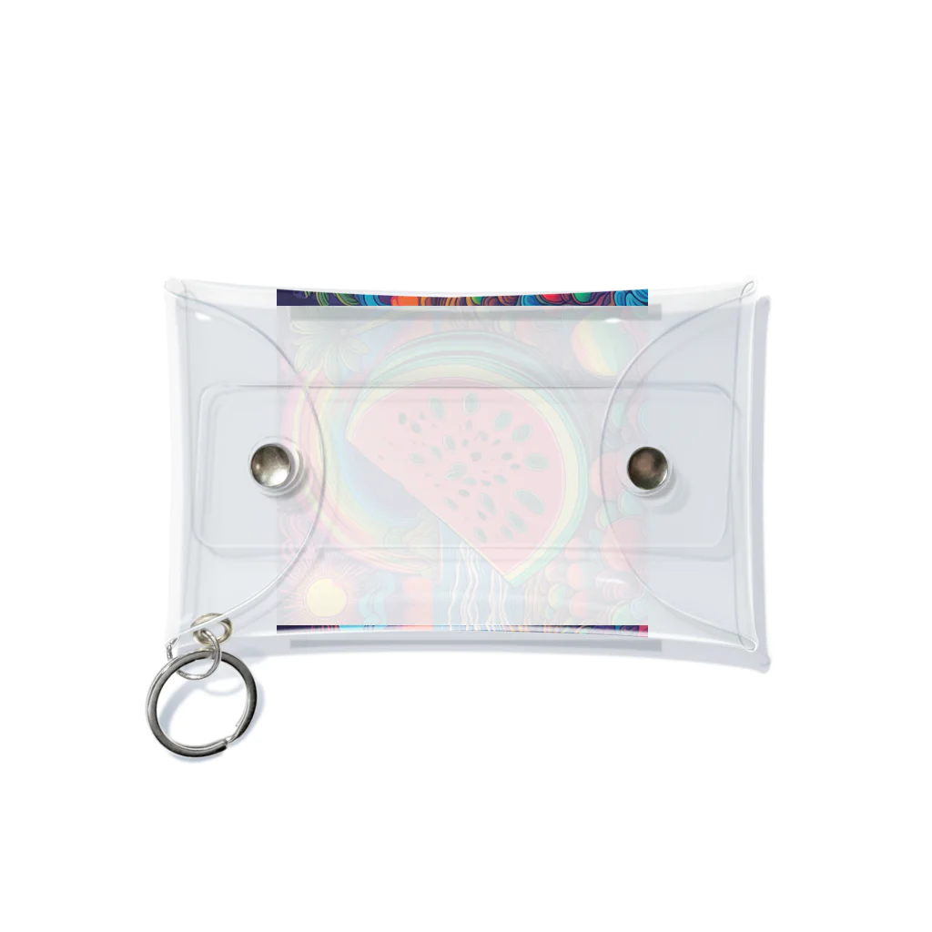 PSYCHEDELIC ARTのPSYCHEDELICスイカ Mini Clear Multipurpose Case