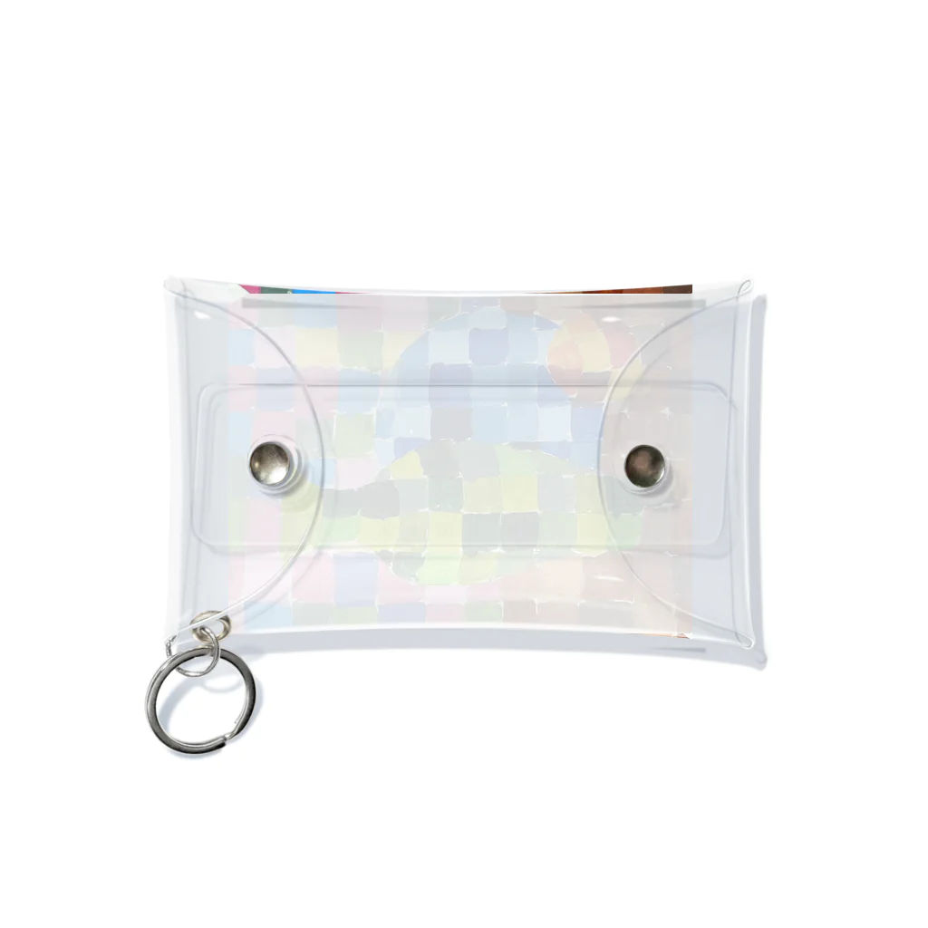 rituhouのカラフルグリッド・コレクション Mini Clear Multipurpose Case