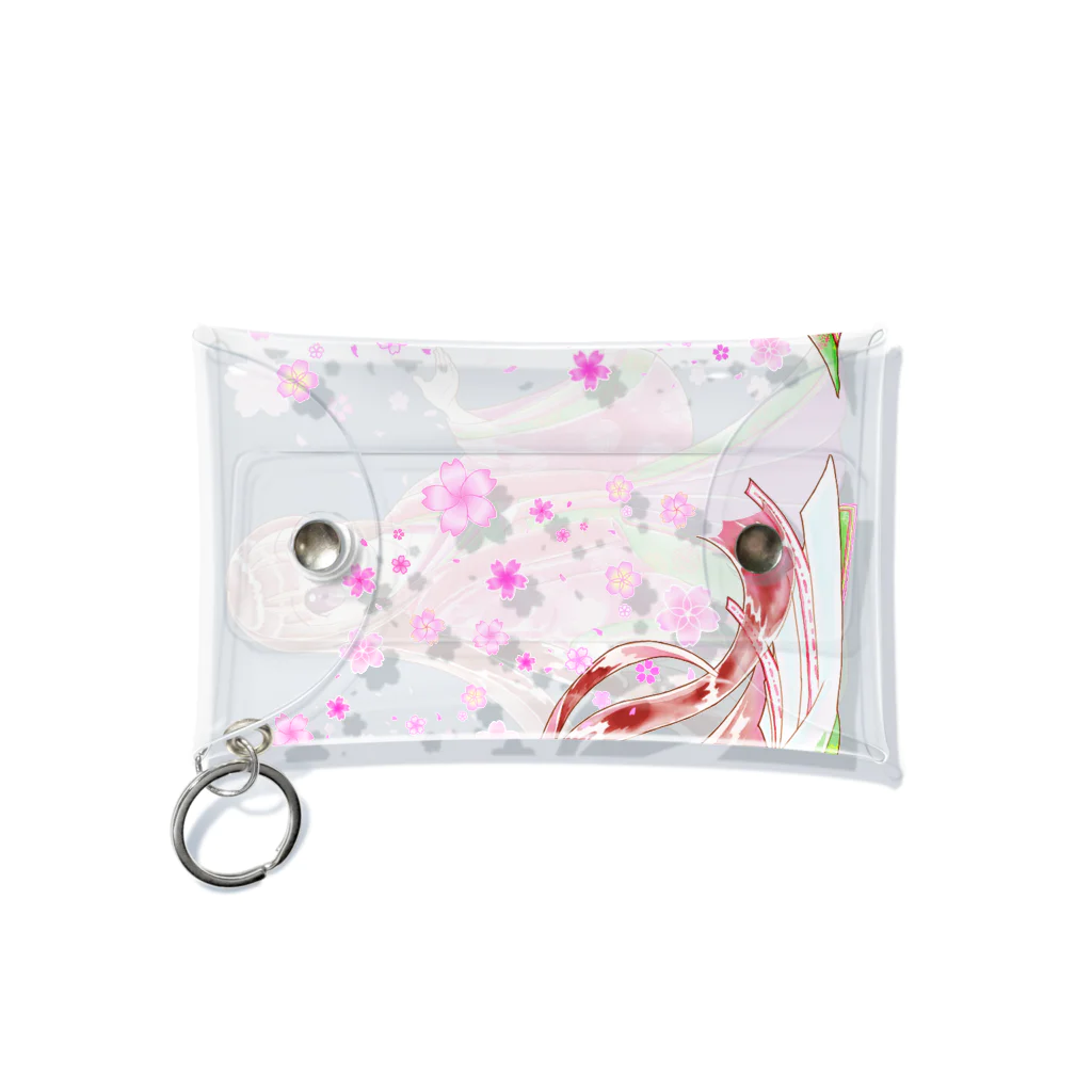 NyankoEngineの桜咲く十二単 Mini Clear Multipurpose Case