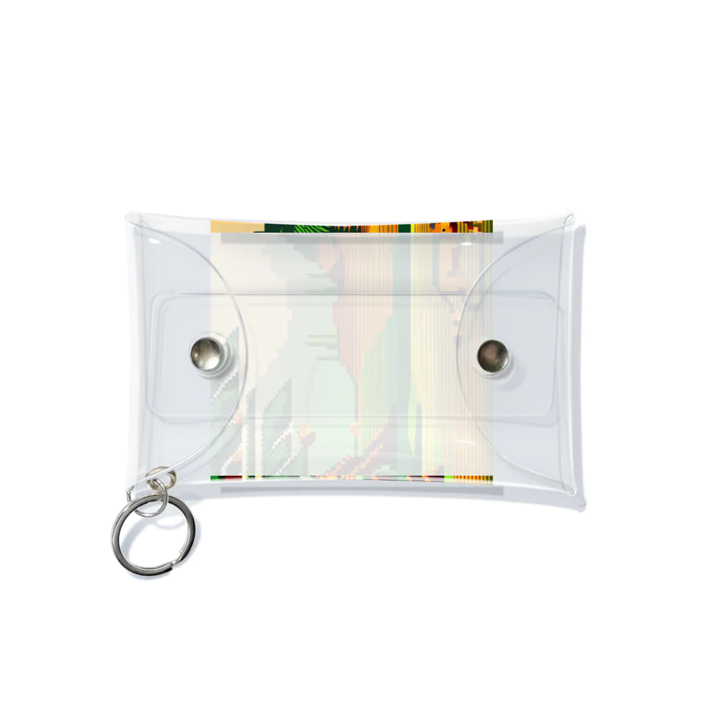 lallypipiのドット柄の世界「野生の王国」グッズ Mini Clear Multipurpose Case