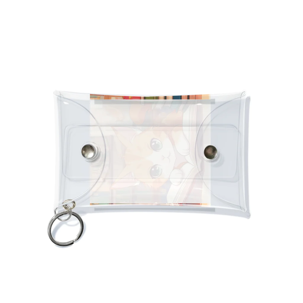 星パンダショップのほんよみかんねこ Mini Clear Multipurpose Case