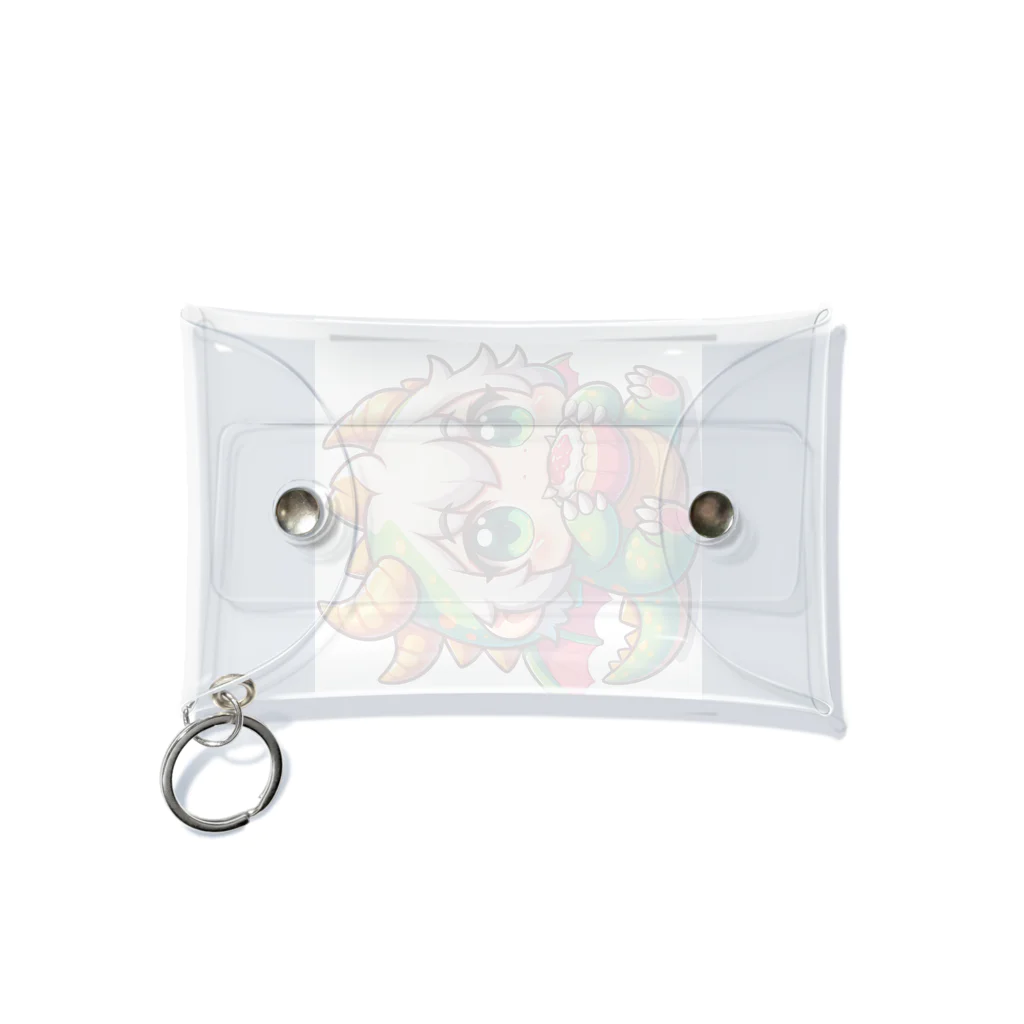 可愛らしいドラゴンのイラストグッズ店のかわいいドラゴンキャラ with a playful twist!  Mini Clear Multipurpose Case