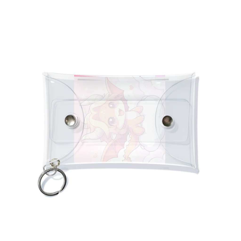 可愛らしいドラゴンのイラストグッズ店のドラゴンキャラクター Mini Clear Multipurpose Case