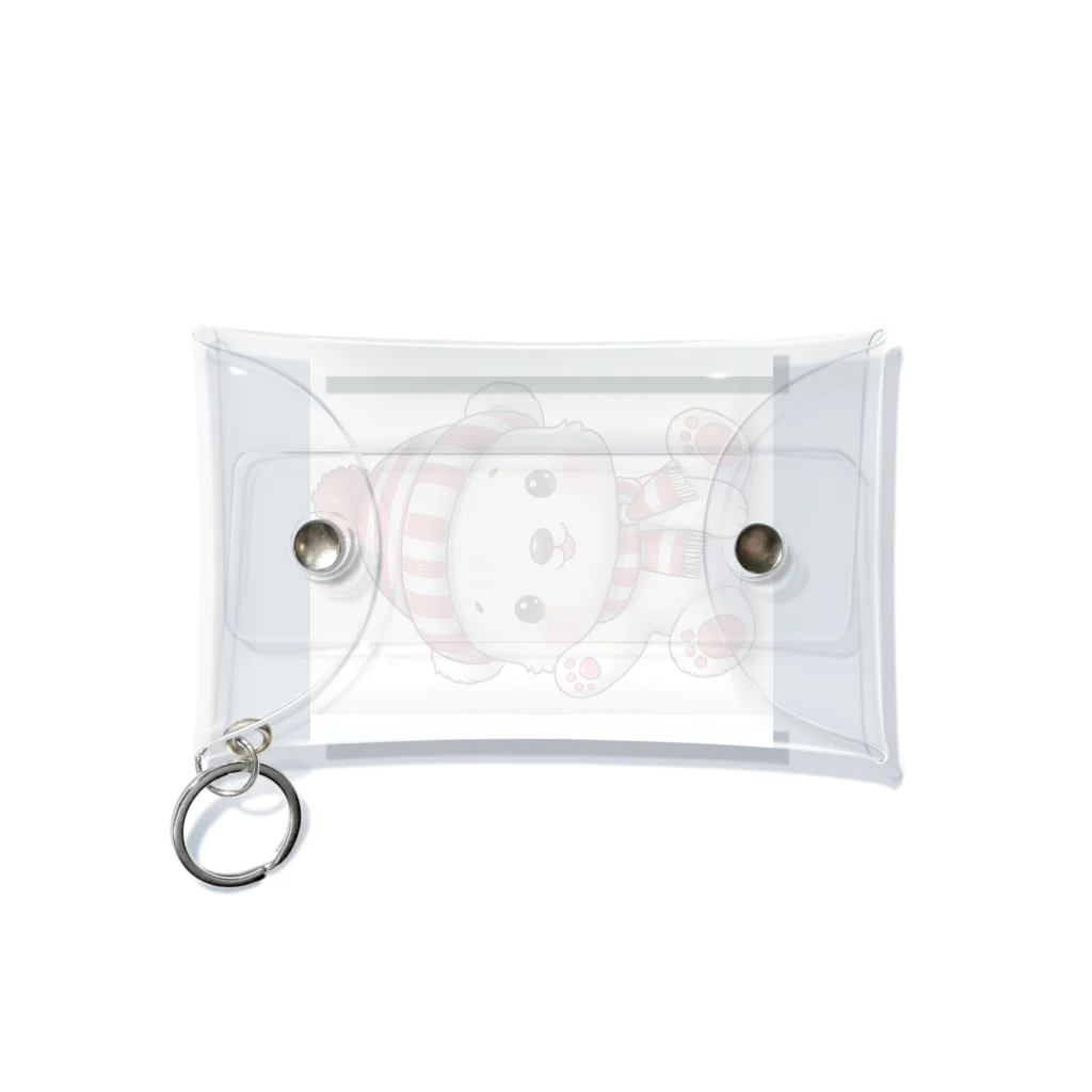 ankoro_mochiのニット帽をかぶったシロクマ Mini Clear Multipurpose Case