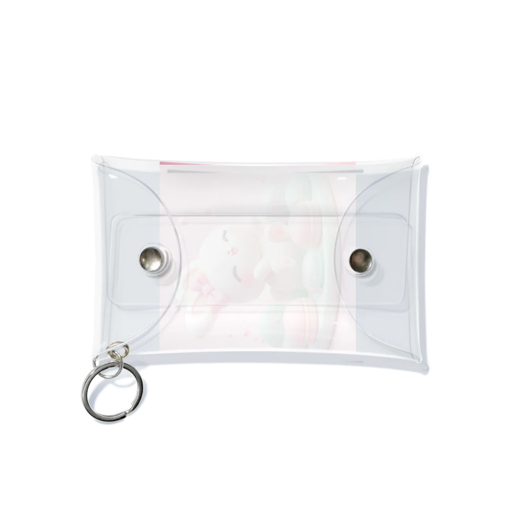 星パンダショップのほわほわマカロンうさぎ Mini Clear Multipurpose Case