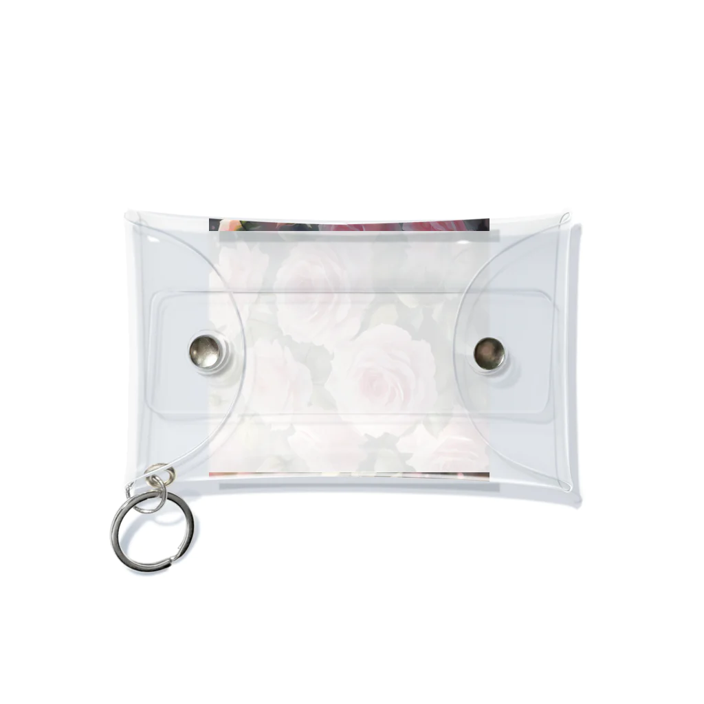 okierazaのペールピンクのバラの花束 Mini Clear Multipurpose Case