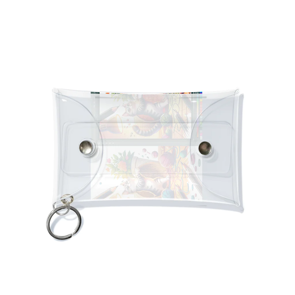 katohkouchiのCreate_an_illustration_of_a_mischievous_cat_gettin_mischievous_cat Mini Clear Multipurpose Case