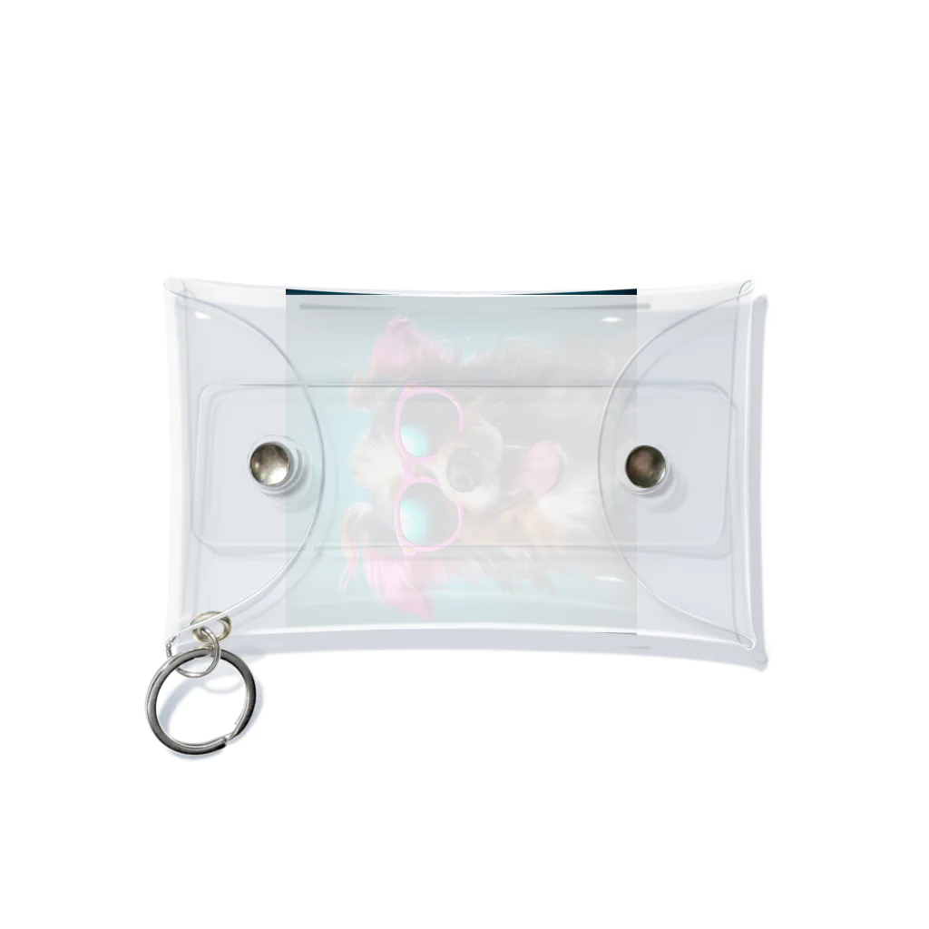 AQUAMETAVERSEのサングラスをかけた、かわいい犬 Marsa 106 Mini Clear Multipurpose Case