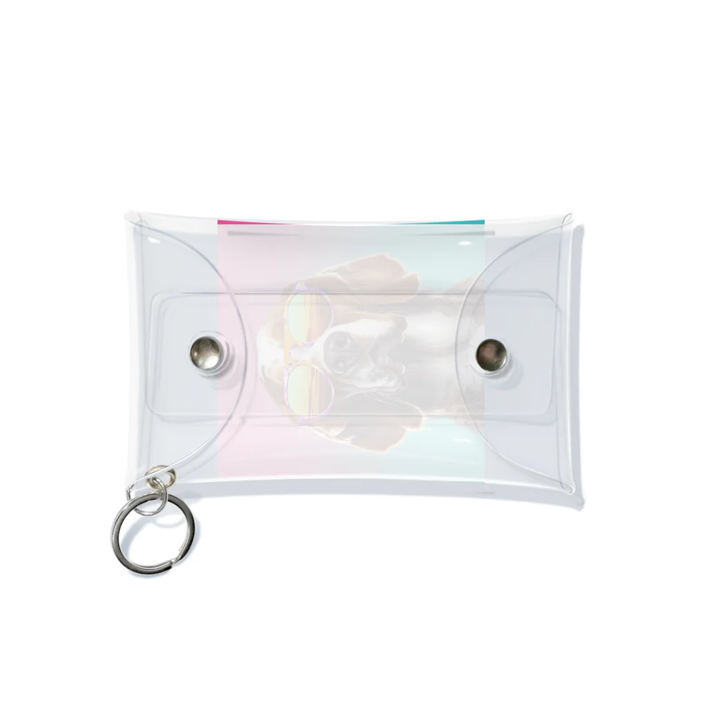 AQUAMETAVERSEのサングラスをかけた、かわいい犬 Marsa 106 Mini Clear Multipurpose Case