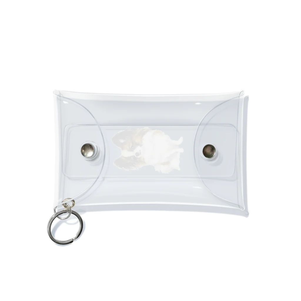 paw-pawのパピヨンちゃん Mini Clear Multipurpose Case