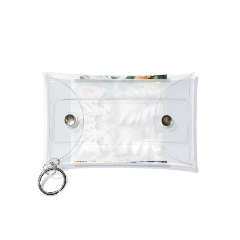 yoiyononakaの虎縞白猫兄弟のまなざし02 Mini Clear Multipurpose Case