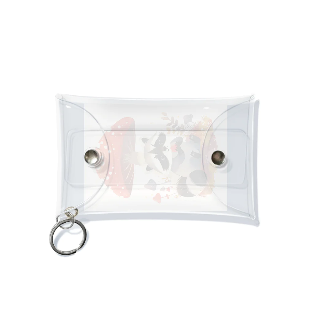 AQUAMETAVERSEのアライグマのお食事　Hime  2530 Mini Clear Multipurpose Case