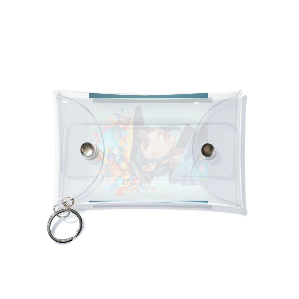 でゅの鮮やかなカラフルな帽子 Mini Clear Multipurpose Case