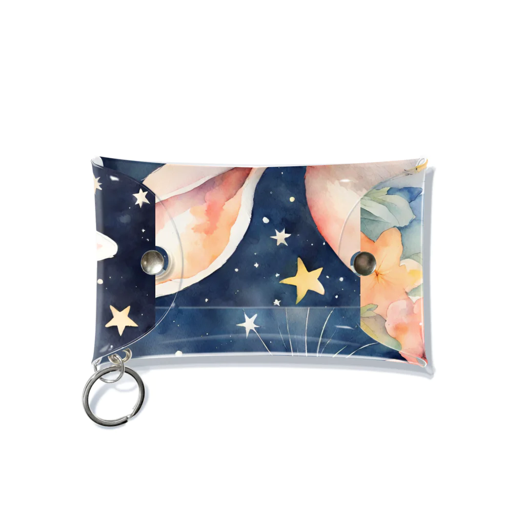 星降る夜にの星花うさぎ Mini Clear Multipurpose Case