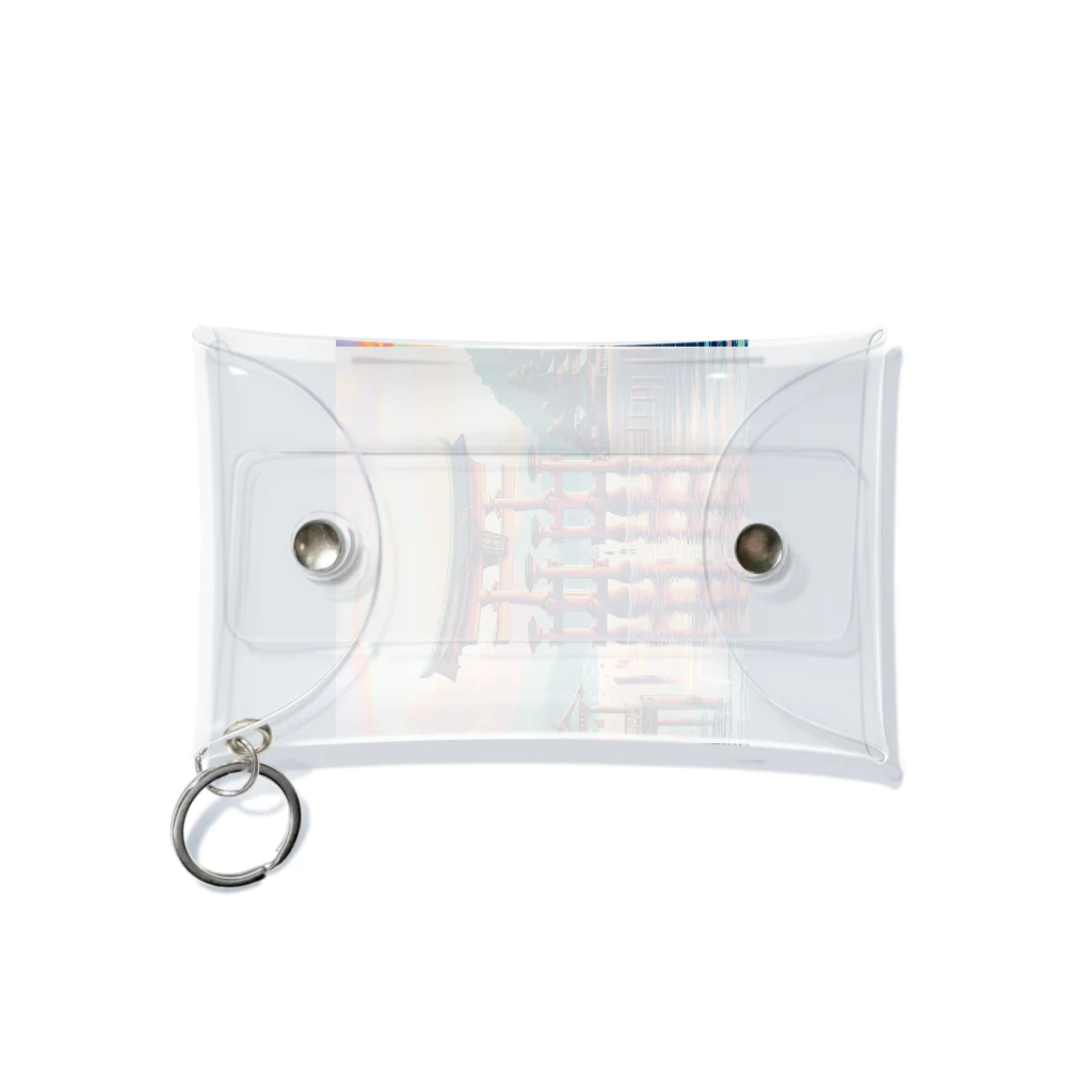 Pixel Art Goodsの厳島神社（pixel art） Mini Clear Multipurpose Case