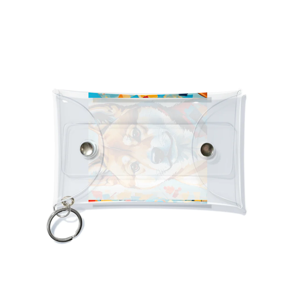 KAPPA TRAVEL GOの柴犬の幾何学 Mini Clear Multipurpose Case