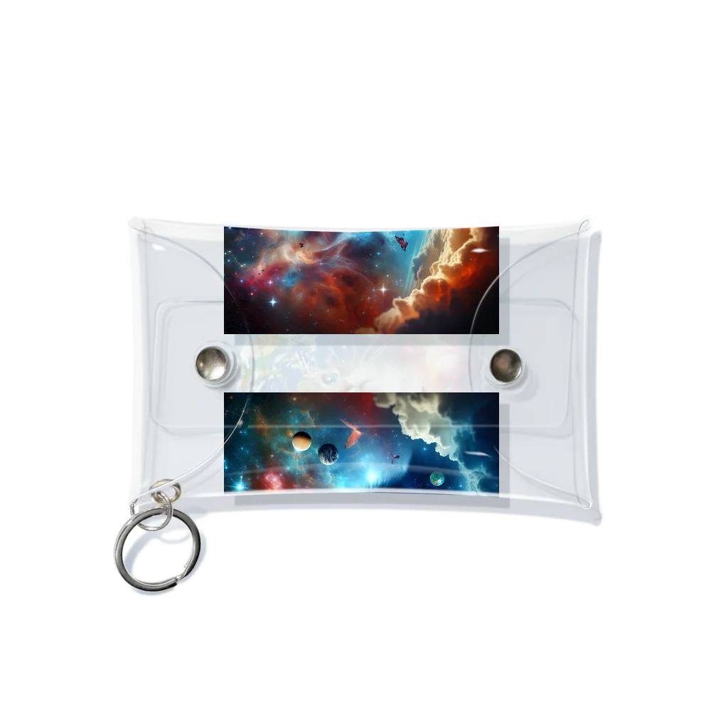 space catの宇宙と一体化猫 Mini Clear Multipurpose Case