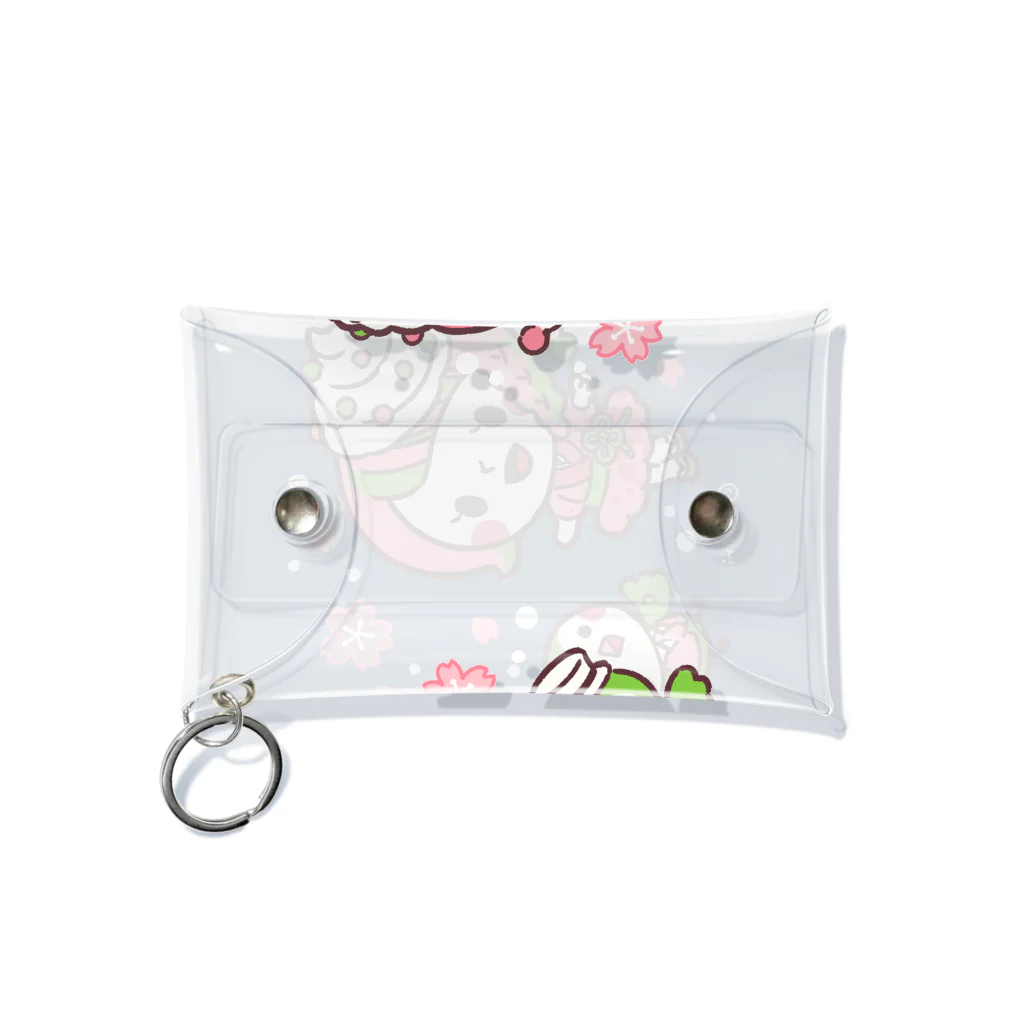 イラストレーターことりのサクラちゃんとウグイスくん Mini Clear Multipurpose Case