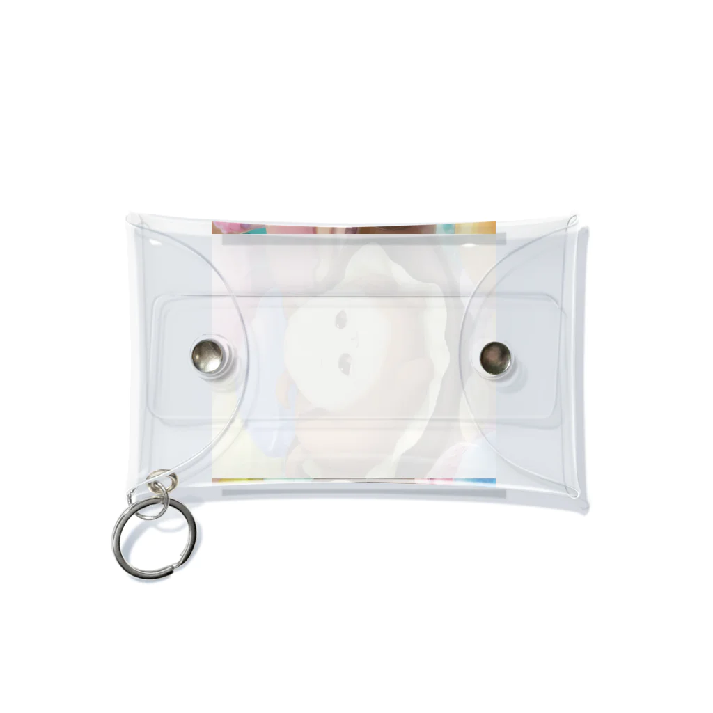 DIMDIMの脳内ショップの白い顔の猫ちゃん Mini Clear Multipurpose Case