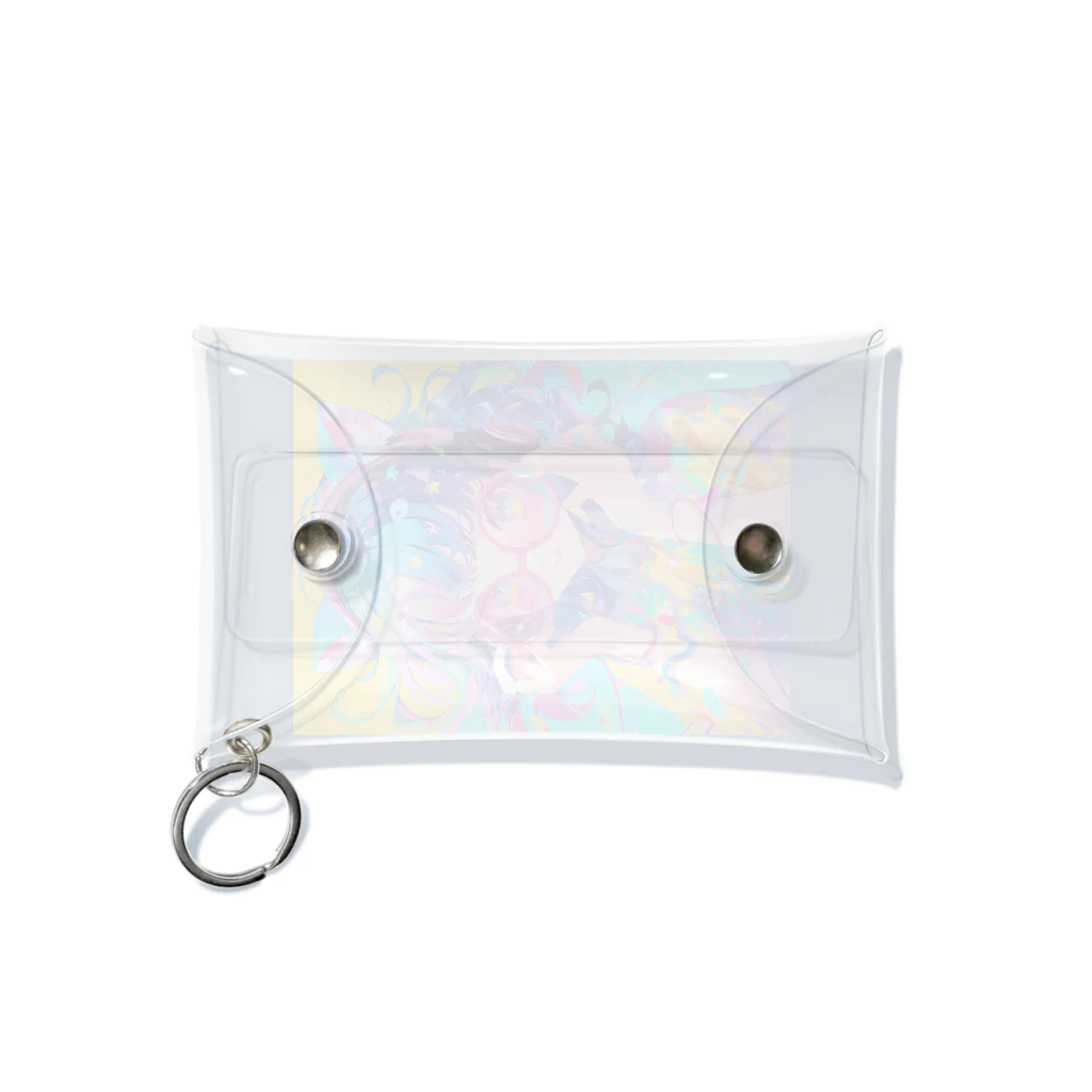 no_mi_Ke08のメガネの可愛い女の子のキャラクター Mini Clear Multipurpose Case