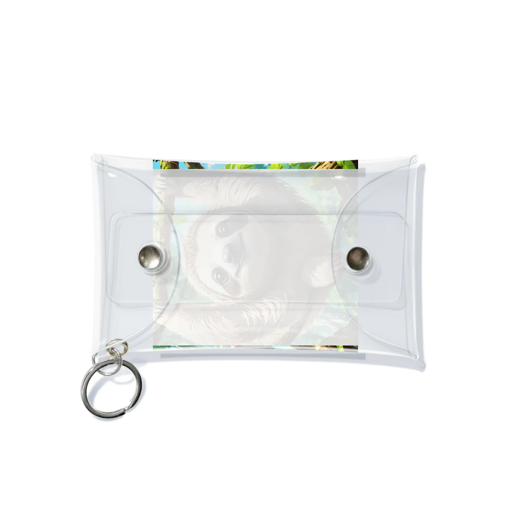 Kikimimiネコのもふもふナマケモノ Mini Clear Multipurpose Case