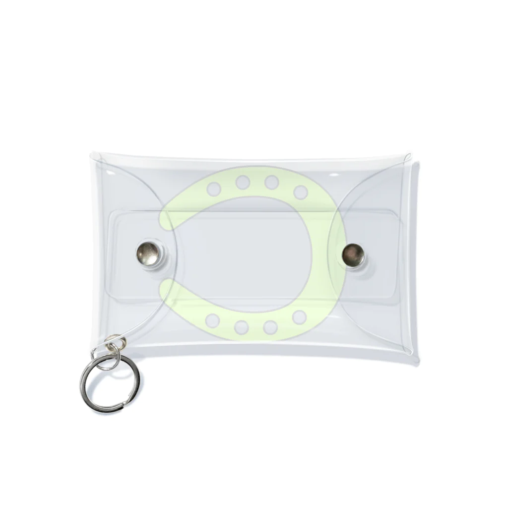 umajoの馬蹄（ホースシュー）Yellow Green Mini Clear Multipurpose Case