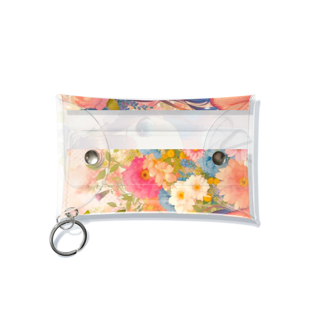 ピクセルパレットの可愛い女の子とお花10 Mini Clear Multipurpose Case