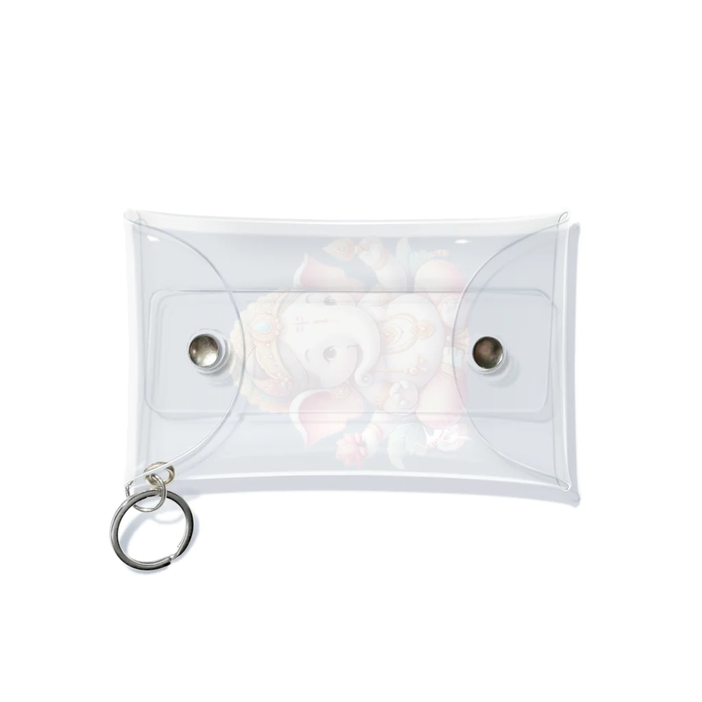 🐘Ganesha Shop🪷のぽってりゆる可愛ガネーシャ Mini Clear Multipurpose Case