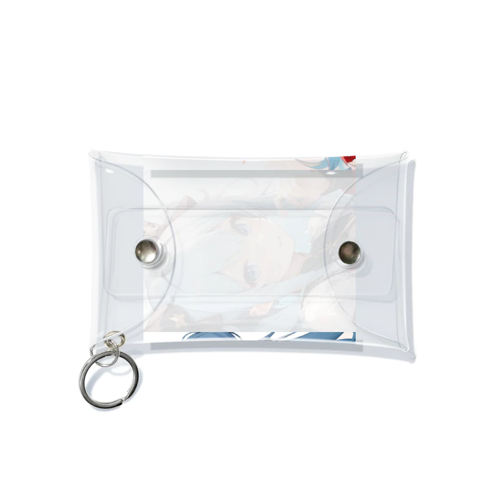 hazukimikanのあおにゃん Mini Clear Multipurpose Case