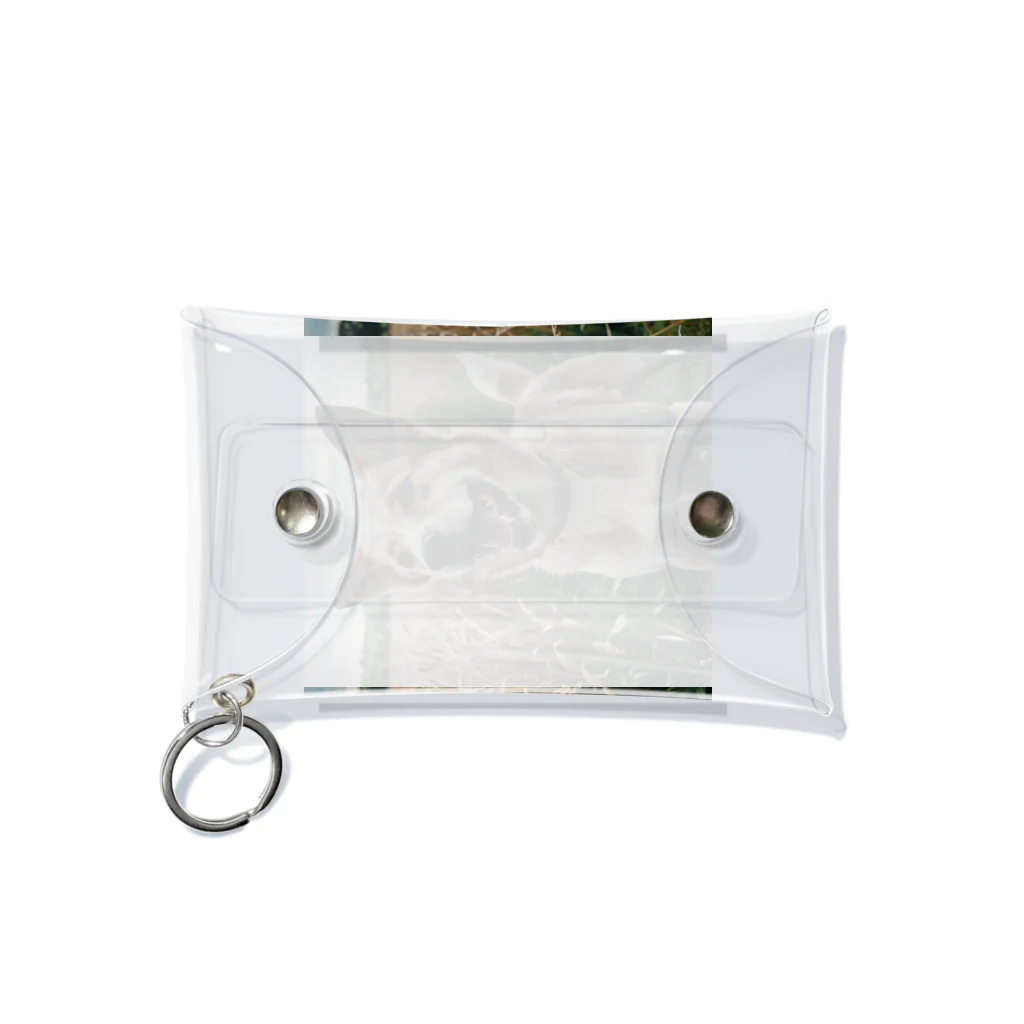 kokin0の畑で微笑む犬 dog smailing in the ground Mini Clear Multipurpose Case