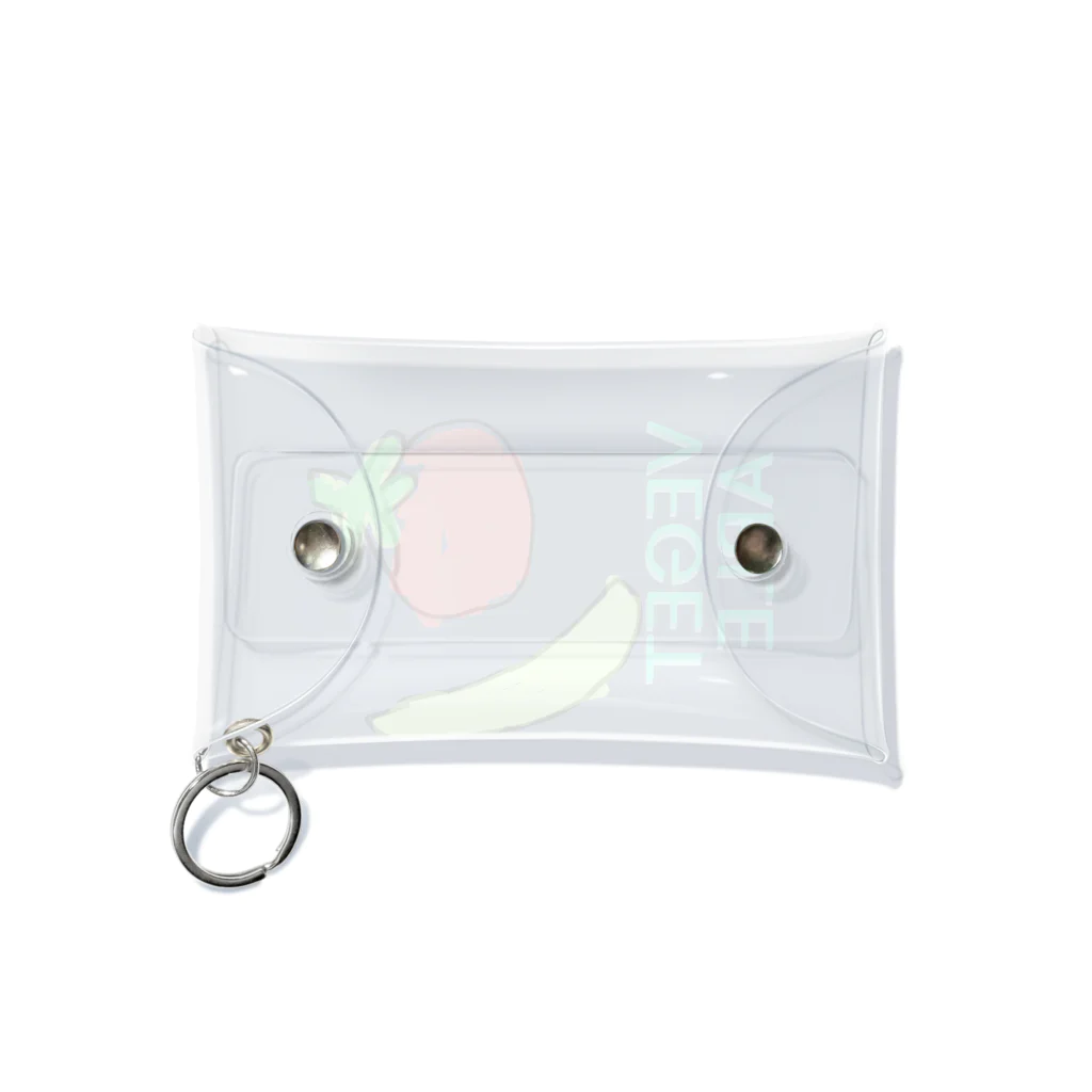 顔面チンパンジーラップのレベルは一般人のベジぐっず Mini Clear Multipurpose Case