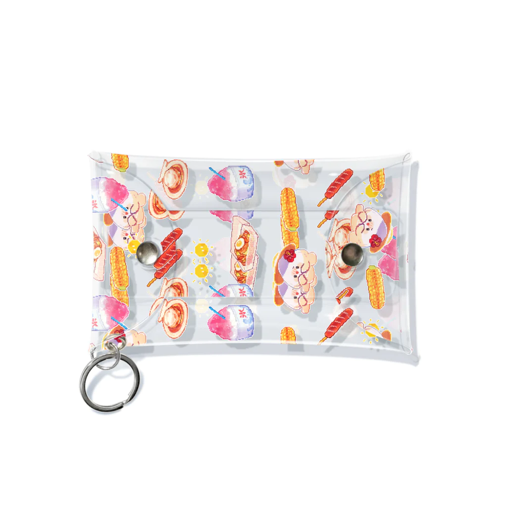 おいし〜フードの夏まっさかり・ピクセルイカ焼き Mini Clear Multipurpose Case