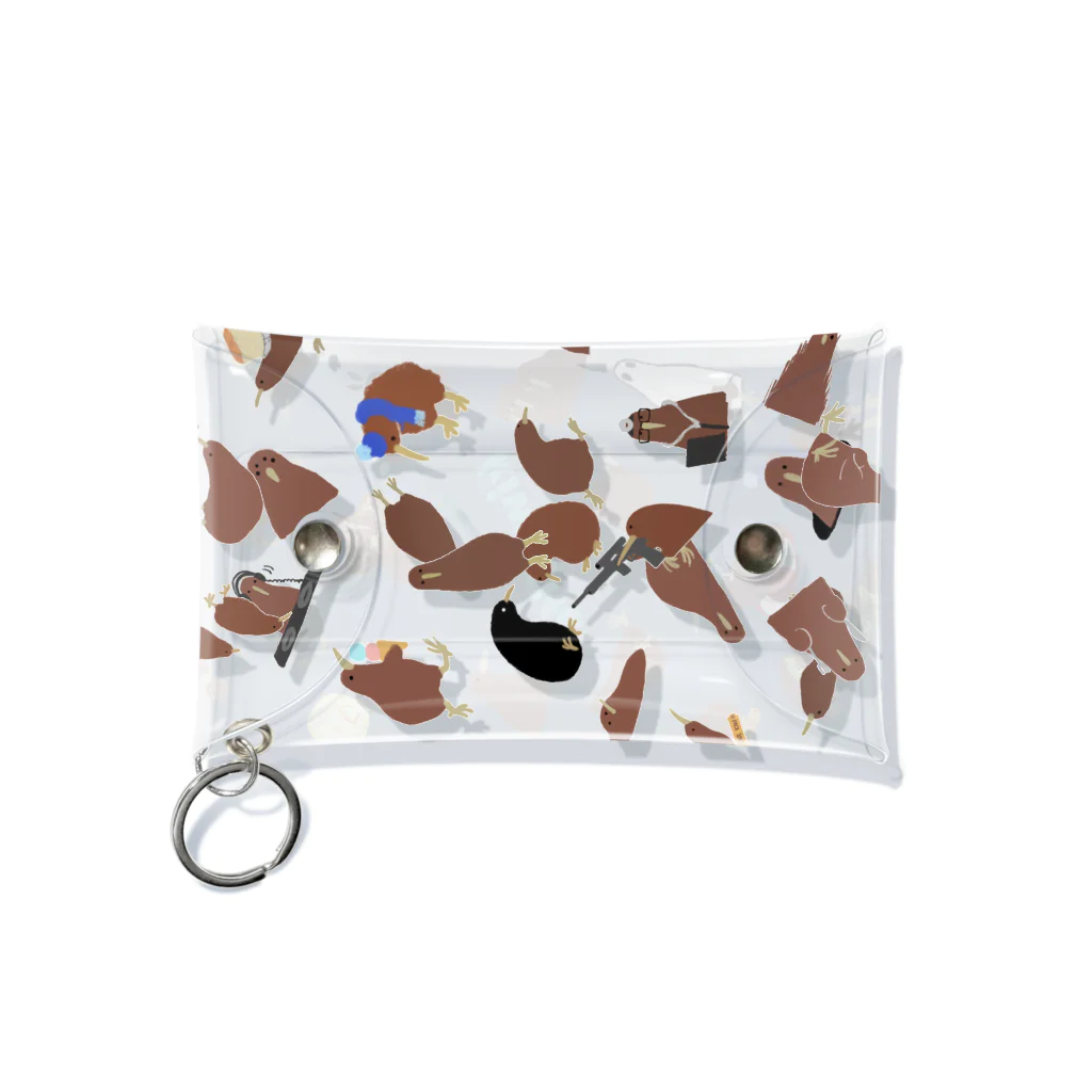 ningen_lifeのkiwi_life（総柄）/ミニマルチケース Mini Clear Multipurpose Case