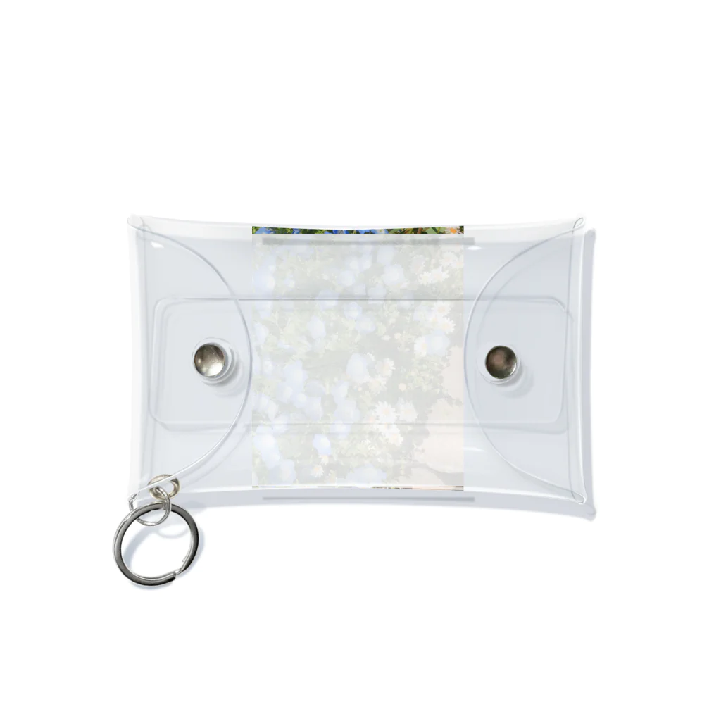 kanipanのネモフィラと白い花 Mini Clear Multipurpose Case