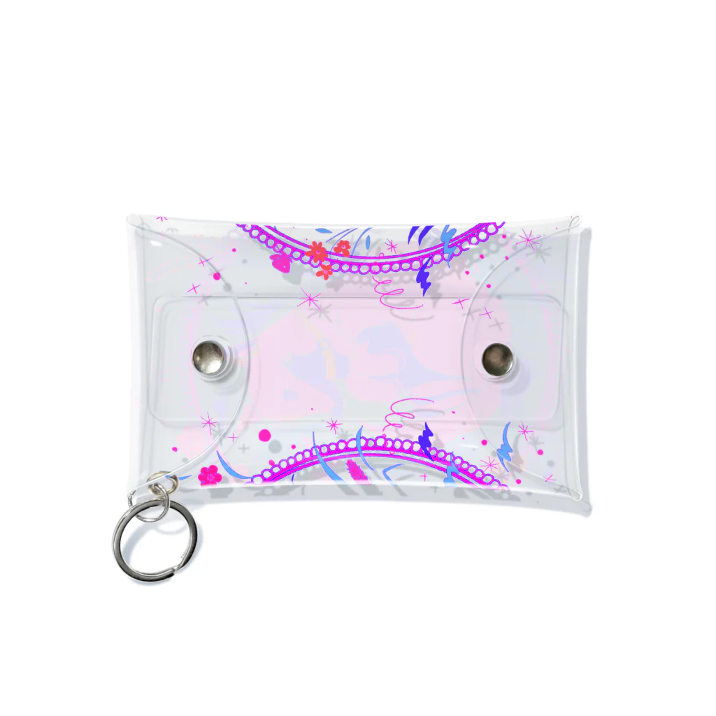 たかはし あいさのキツネ犬のお昼寝(pink) Mini Clear Multipurpose Case