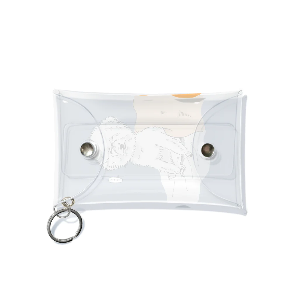 あさひの眠い白いトイプードル Mini Clear Multipurpose Case