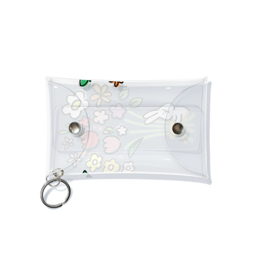 suzuharu_no_goodsのうささんとお花 Mini Clear Multipurpose Case