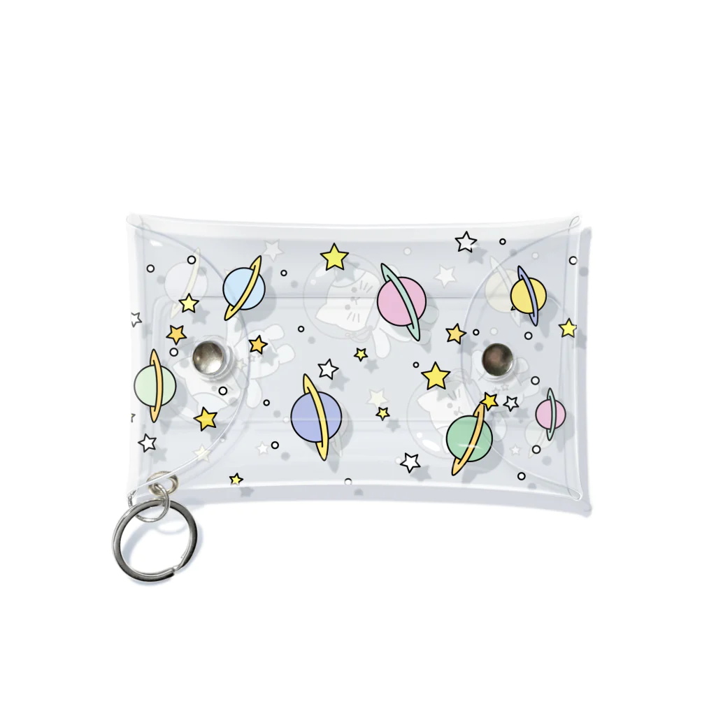 もにゃの宇宙にゃんこ　うじゃうじゃ Mini Clear Multipurpose Case