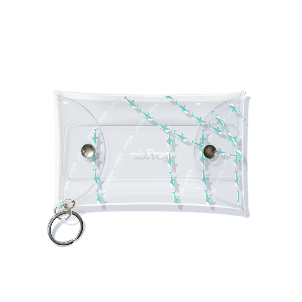 さかたようこ / サメ画家のサメの曲線 Turquoise ターコイズ Mini Clear Multipurpose Case