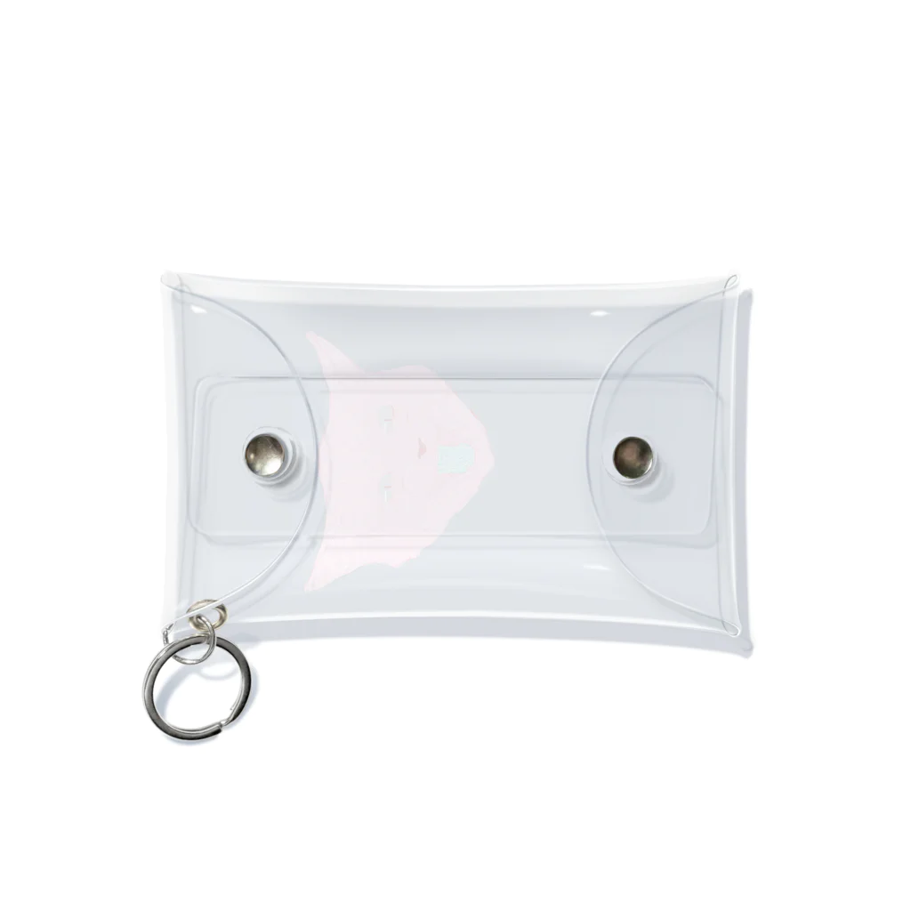 ねこだいすきのしゃあねこピンク Mini Clear Multipurpose Case