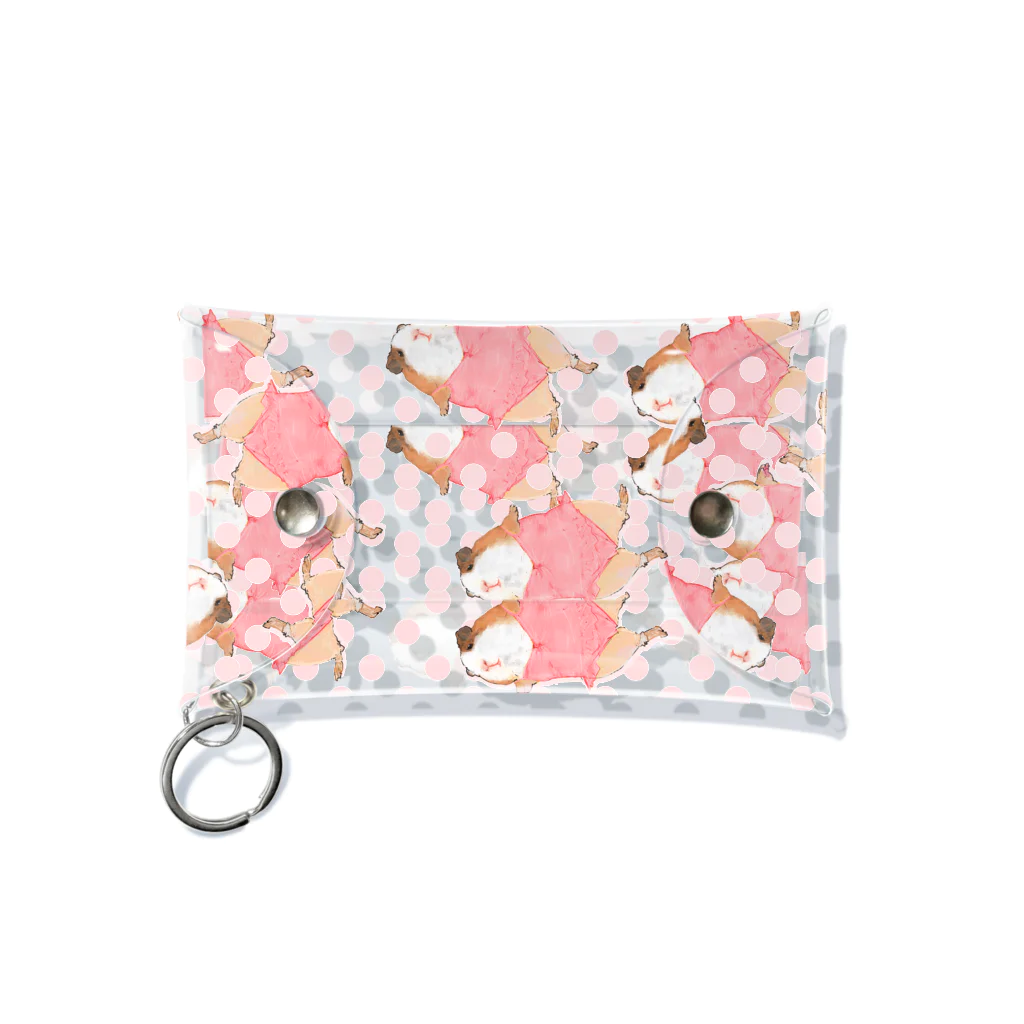 nins・にんずのpinkpink モルモットのバレリーナちゃん１ Mini Clear Multipurpose Case