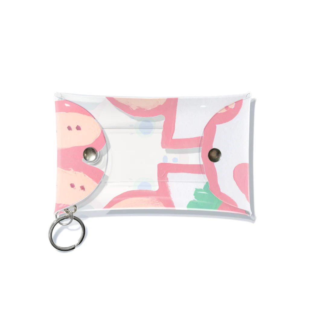 y.tanakaのpinkuうさぎ Mini Clear Multipurpose Case