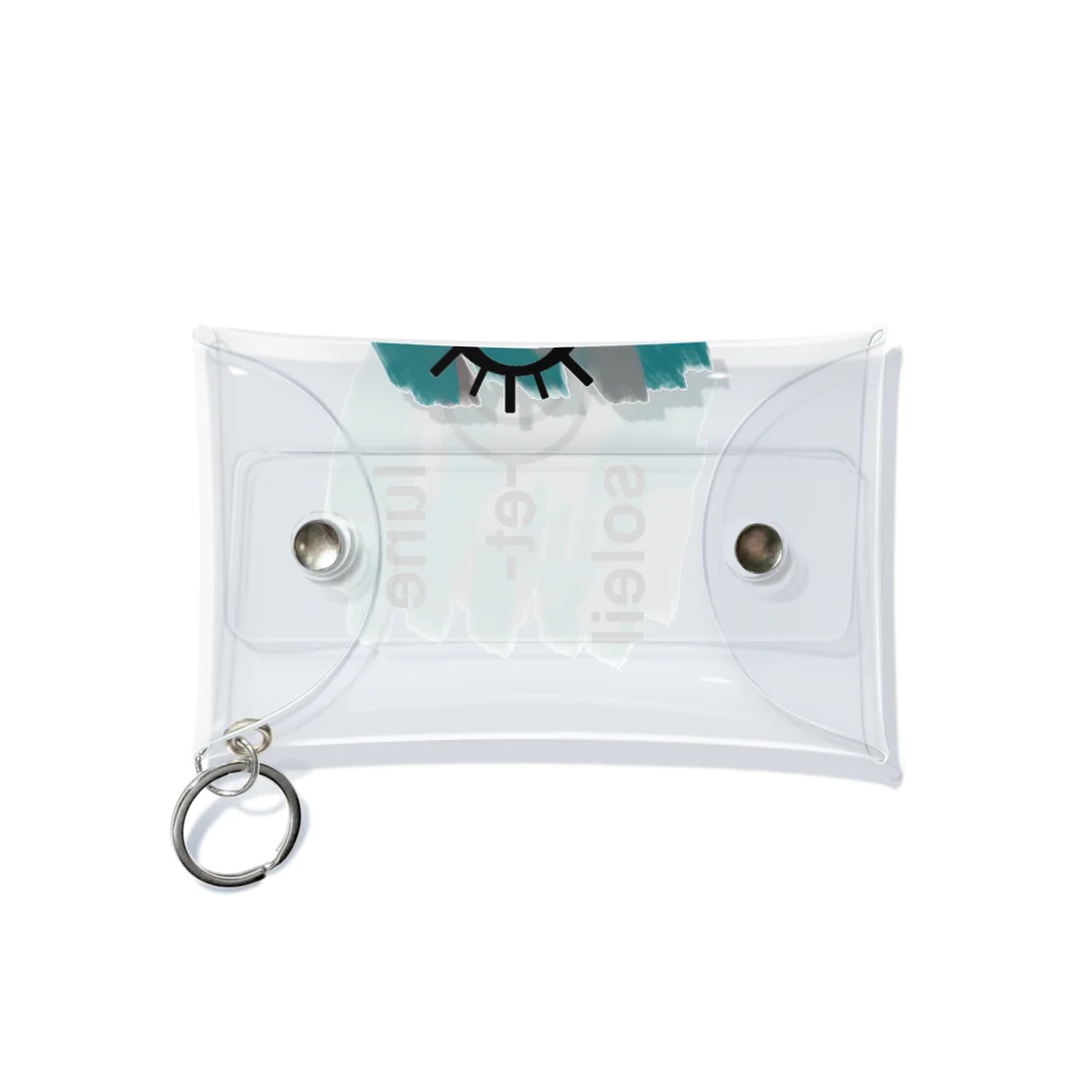 lune-et-soleilのblue and gray logo Mini Clear Multipurpose Case