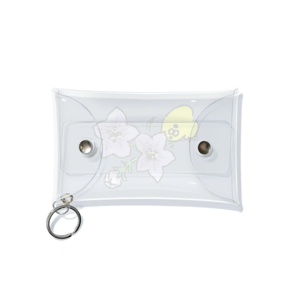 ぴよたそ商店のききょうの花とぴよたそ Mini Clear Multipurpose Case