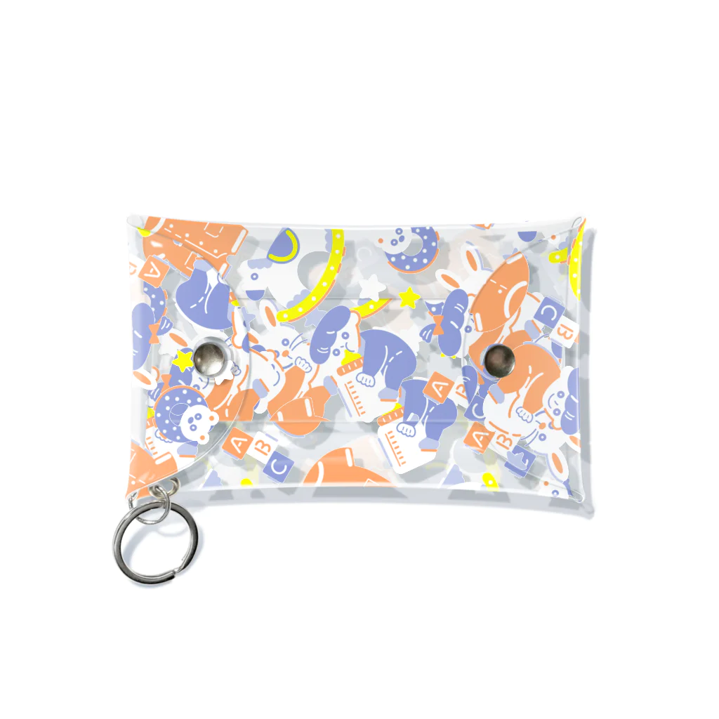 Textile for Babyの赤ちゃんのおもちゃ箱(オレンジ) Mini Clear Multipurpose Case