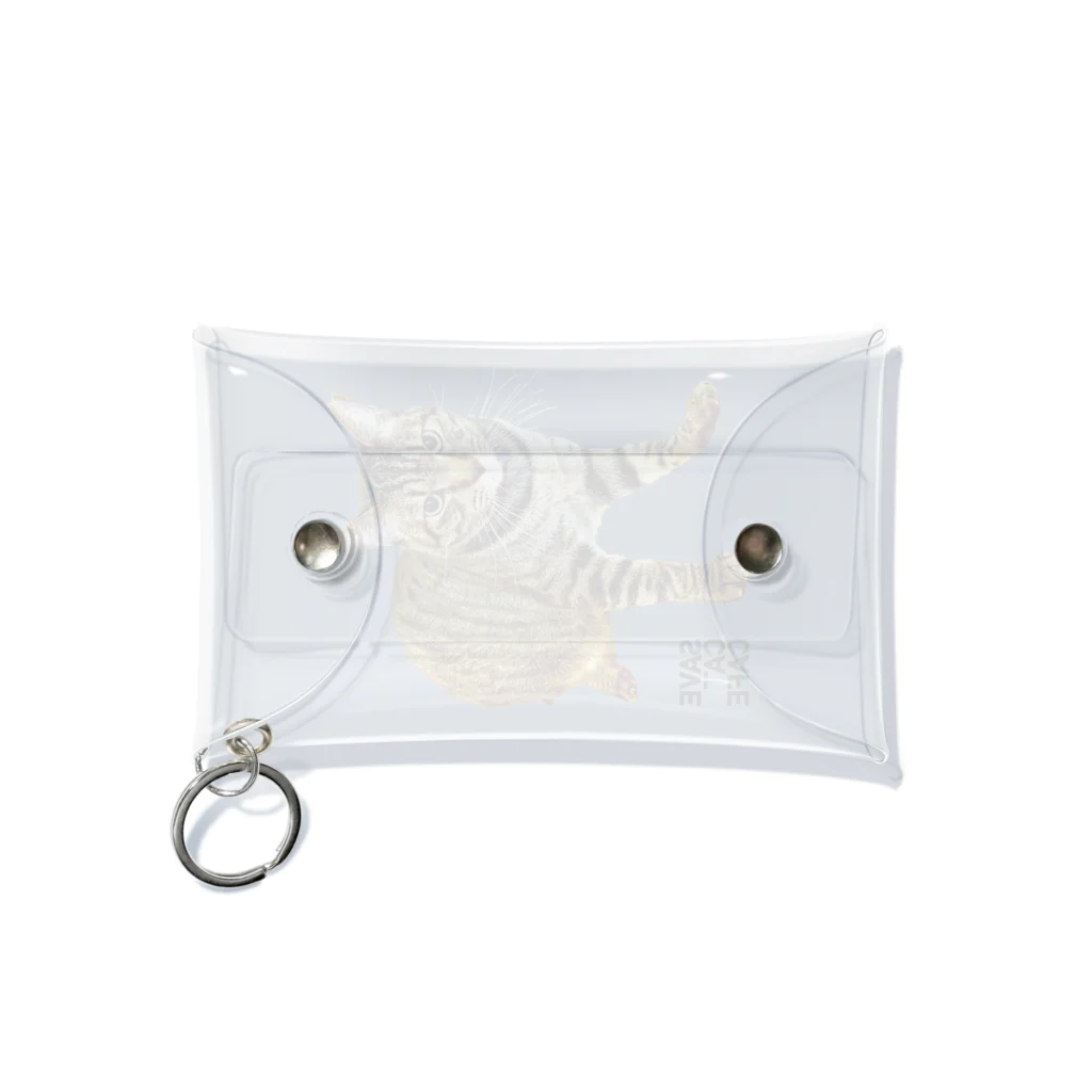 SAVE CAT CAFEのてっちゃん Mini Clear Multipurpose Case