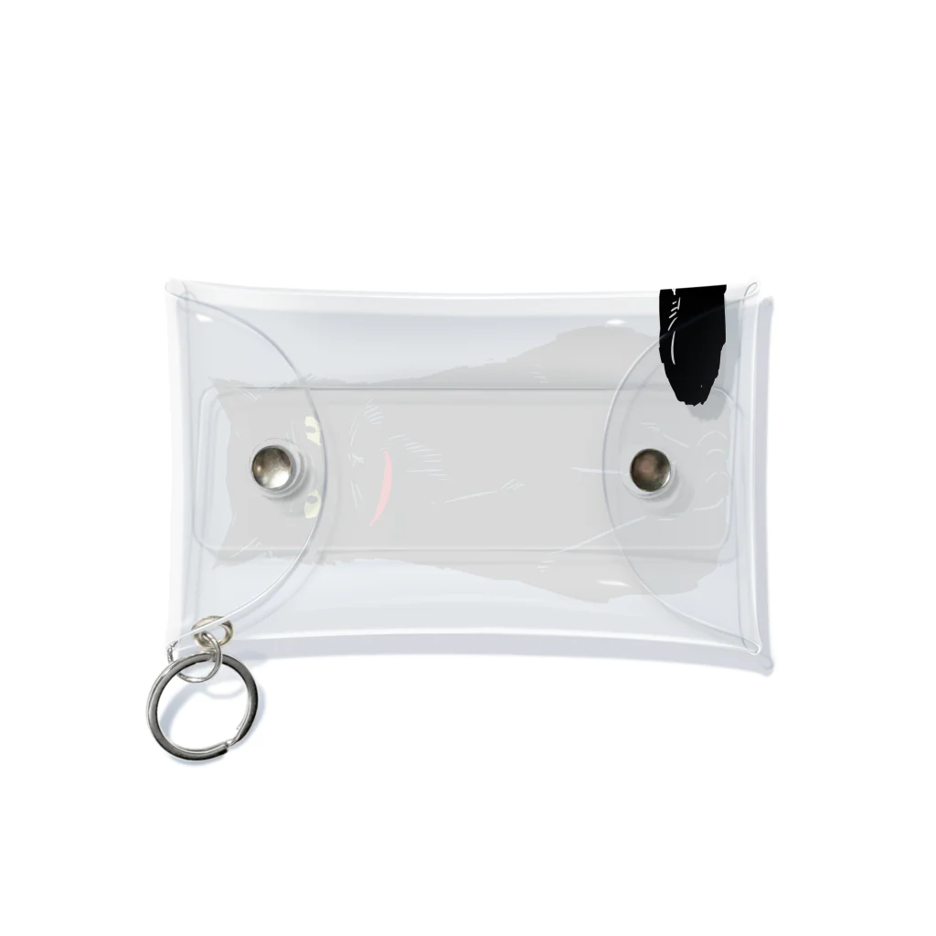 design_nicaのくろねこ３ Mini Clear Multipurpose Case