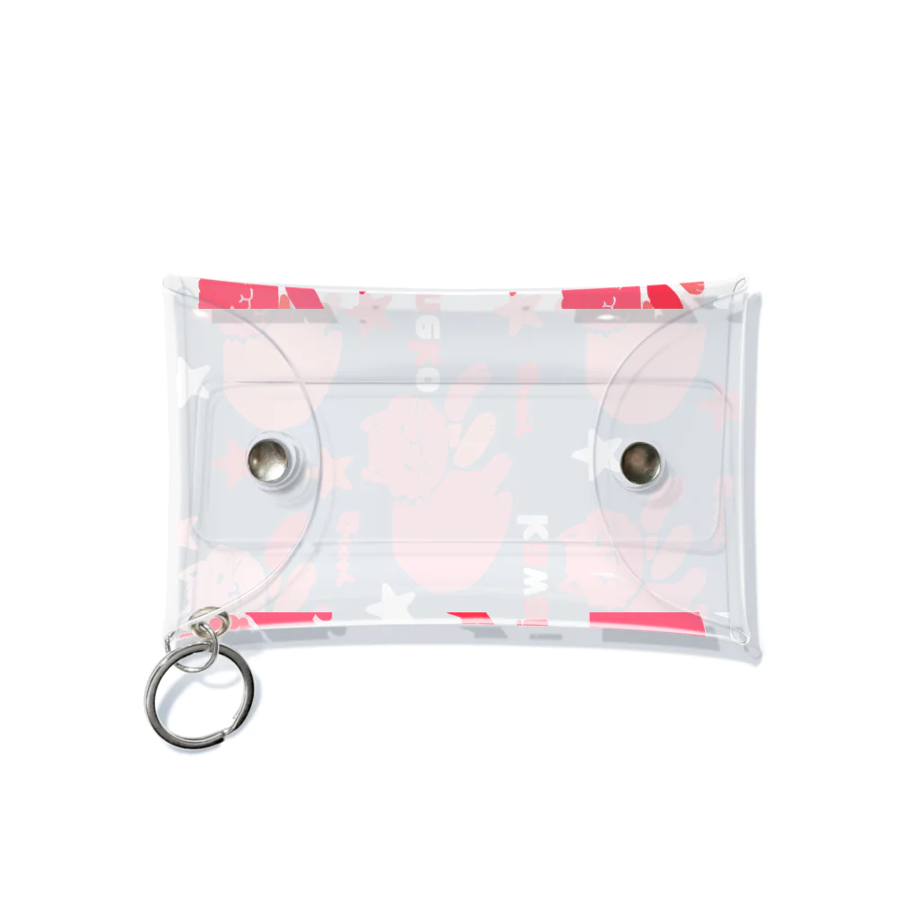 WataMayuroom☆のneko kawaii サクラピンク Mini Clear Multipurpose Case