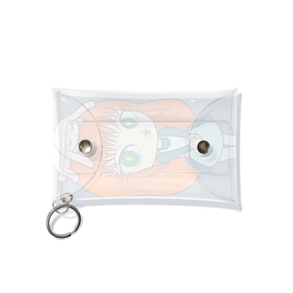 紫キャベツのウサギを被った女の子 Mini Clear Multipurpose Case