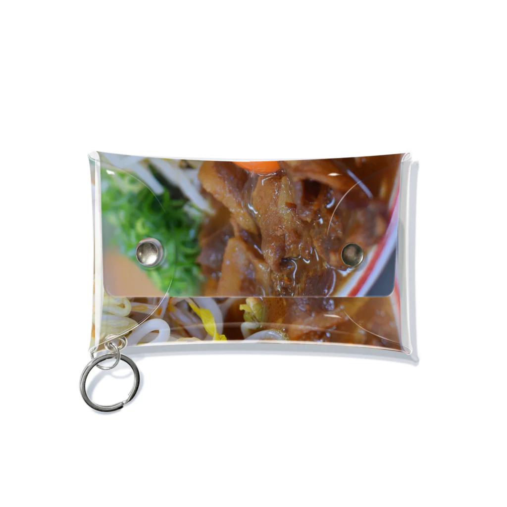 ya-pyのラーメン 徳島 肉 おもしろ ギャグ ご当地 Mini Clear Multipurpose Case